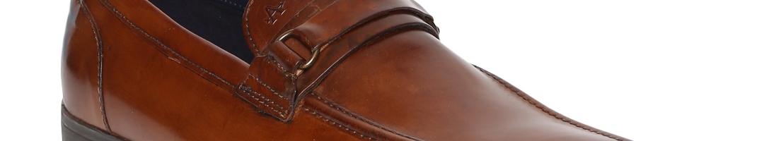 Buy Arrow Men Tan Brown Dayton Leather Formal Slip On Shoes - Formal ...