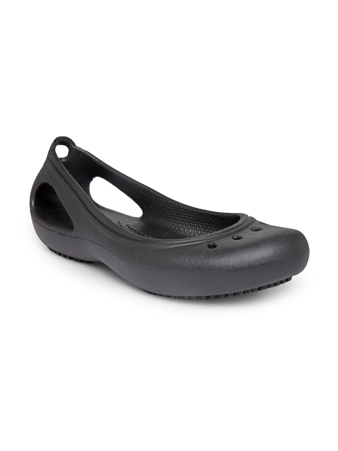 Buy Crocs Kadee Women Black Solid Synthetic Sandals - Flats for Women ...