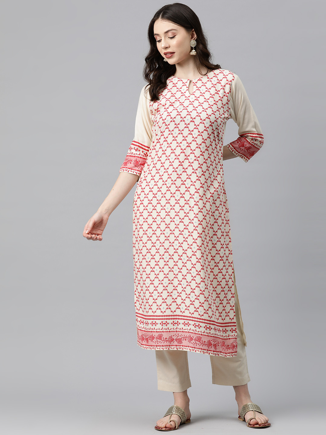 Karnta Jukurrpa V Neck Women's Midi Dress
