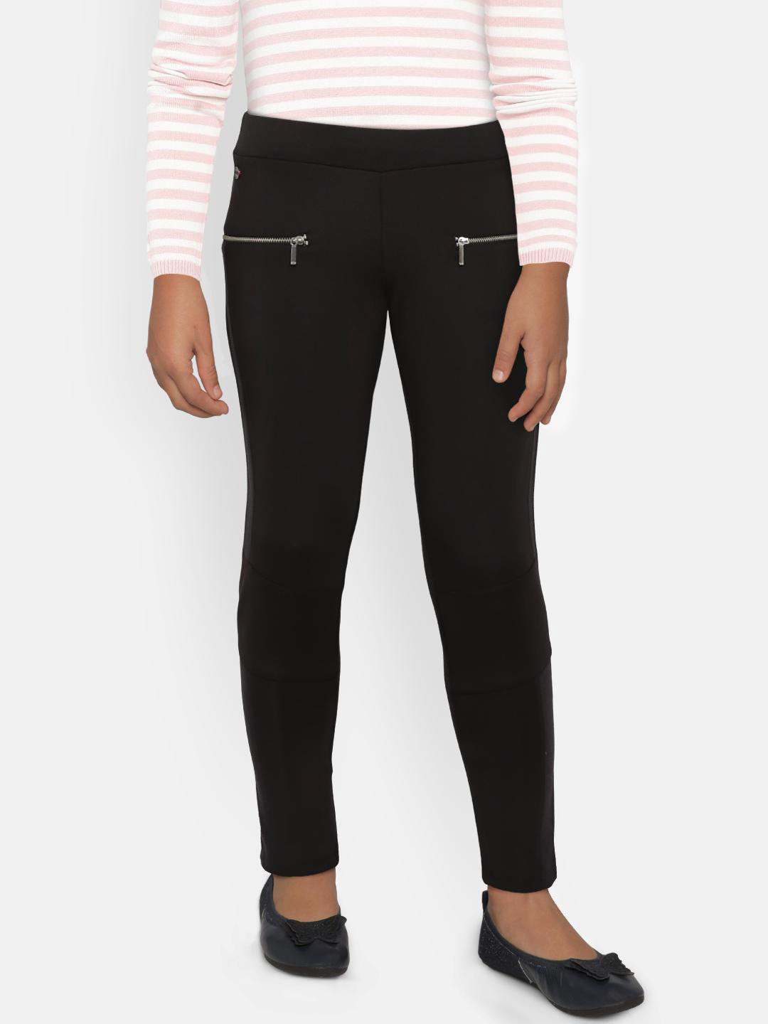 Buy U.S. Polo Assn. Kids Girls Black Jeggings Jeggings for Girls