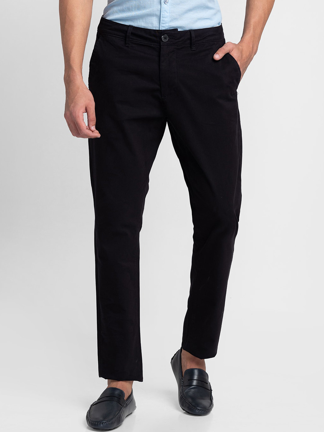 Beige Regular Fit Men's Chinos by Being Human Clothing