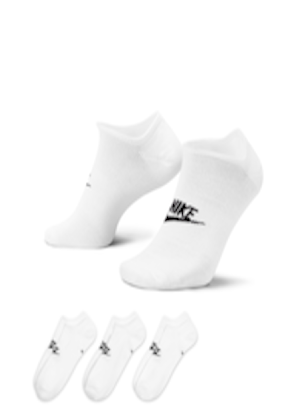 Buy Nike Pack Of 3 Sportswear Everyday Essential No Show Cotton Ankle ...
