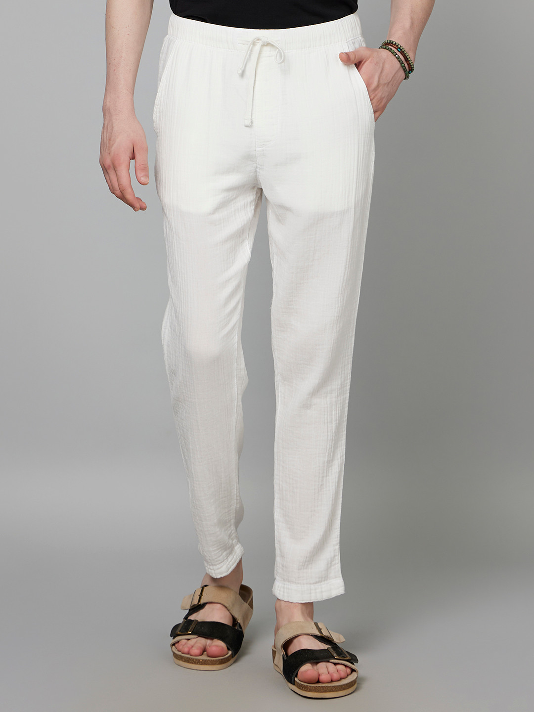 Gant Men Blue Solid Mid-Rise Track Pants