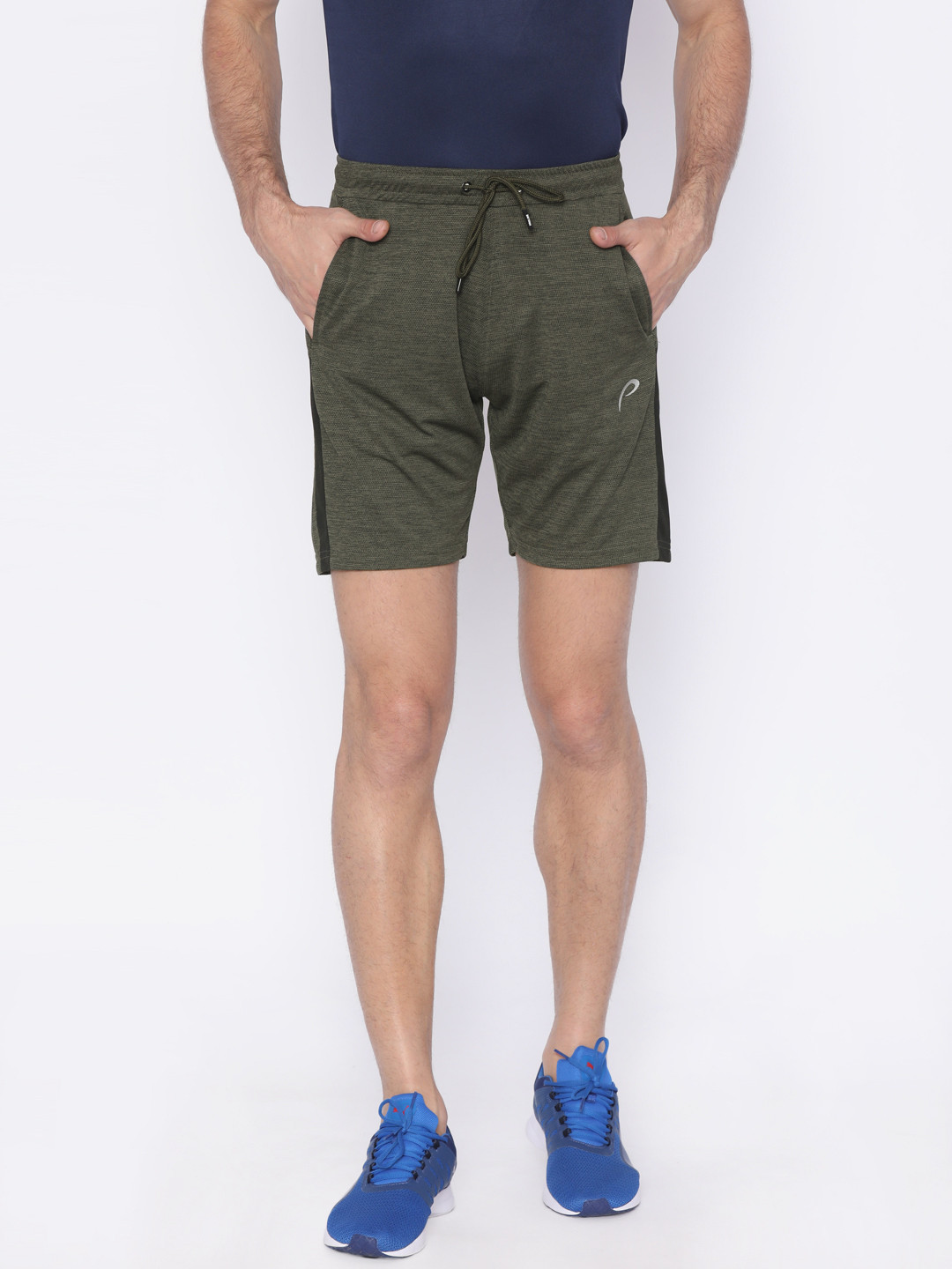 Buy Proline Active Men Olive Green Self Design Regular Fit Sports