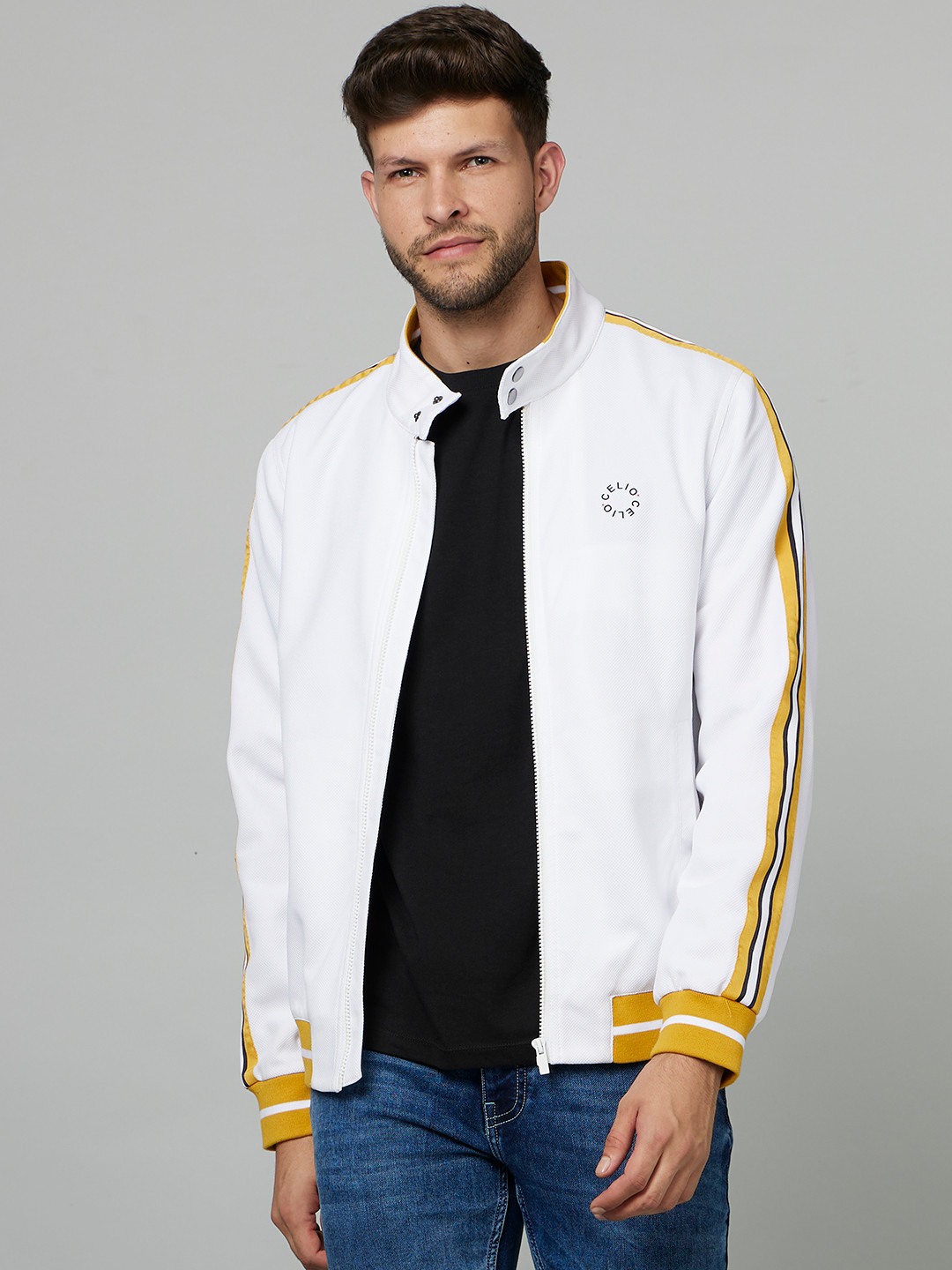 Buy Celio Striped Sporty Jacket Jackets for Men 23743032 Myntra