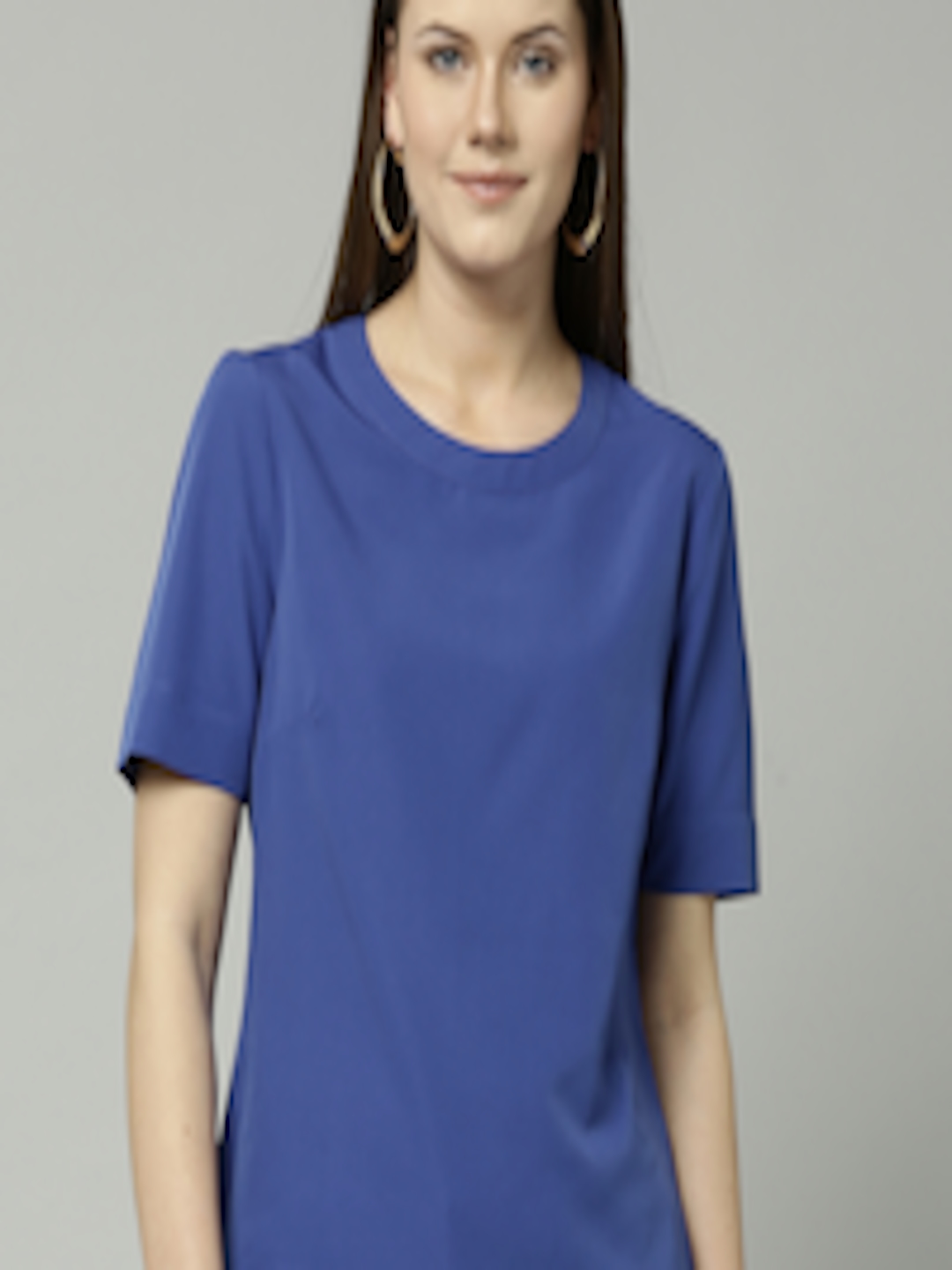 Buy Marks & Spencer Women Blue Solid Top - Tops for Women 2374306 | Myntra