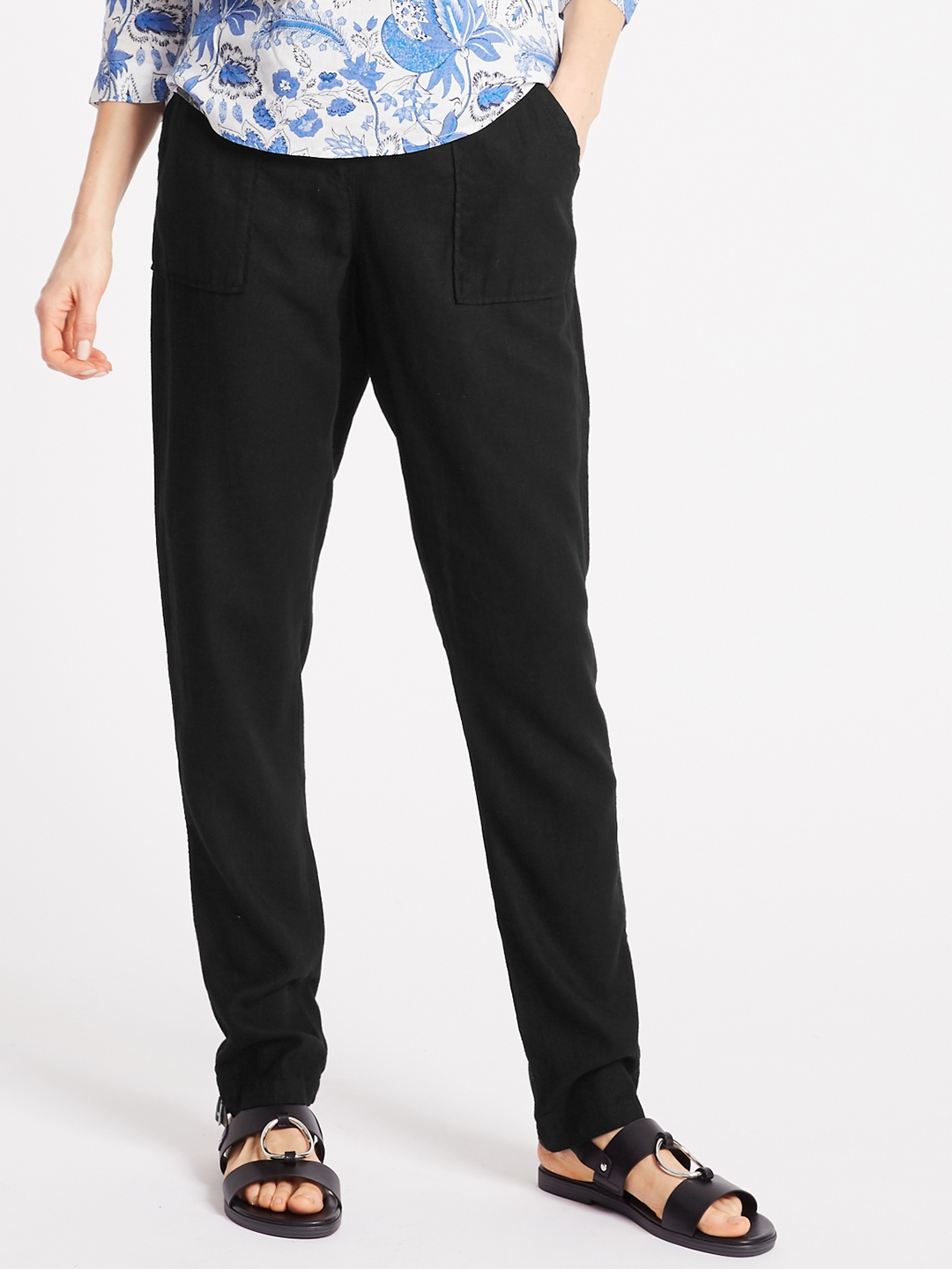 marks and spencer navy joggers