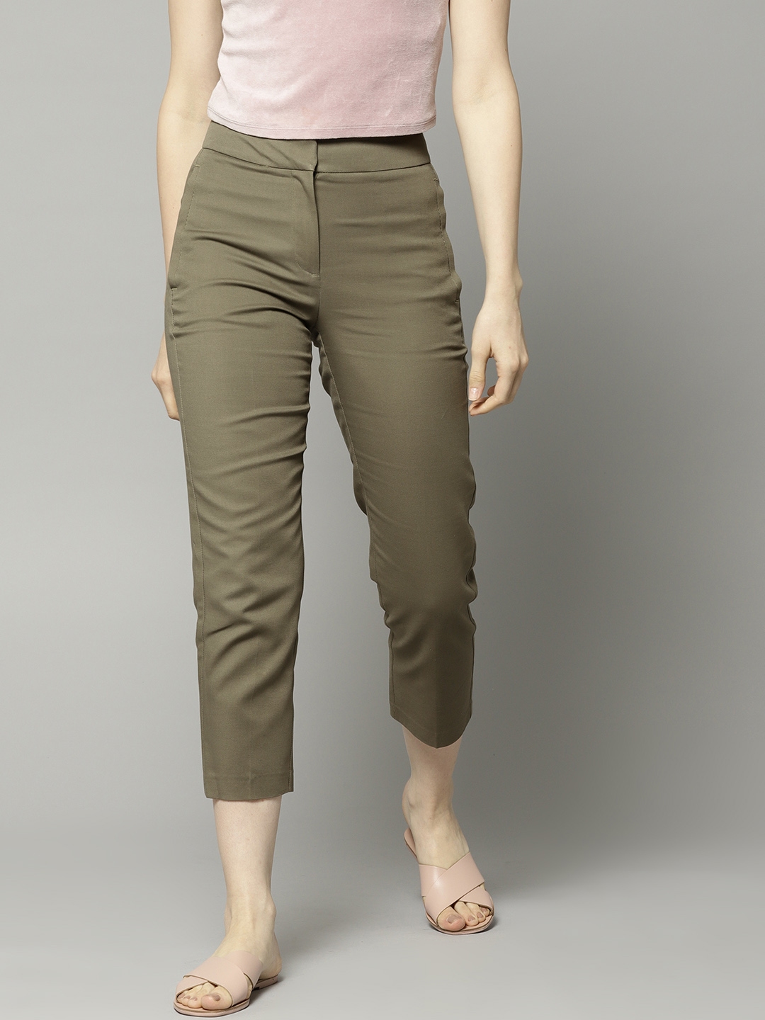 olive green trousers for ladies