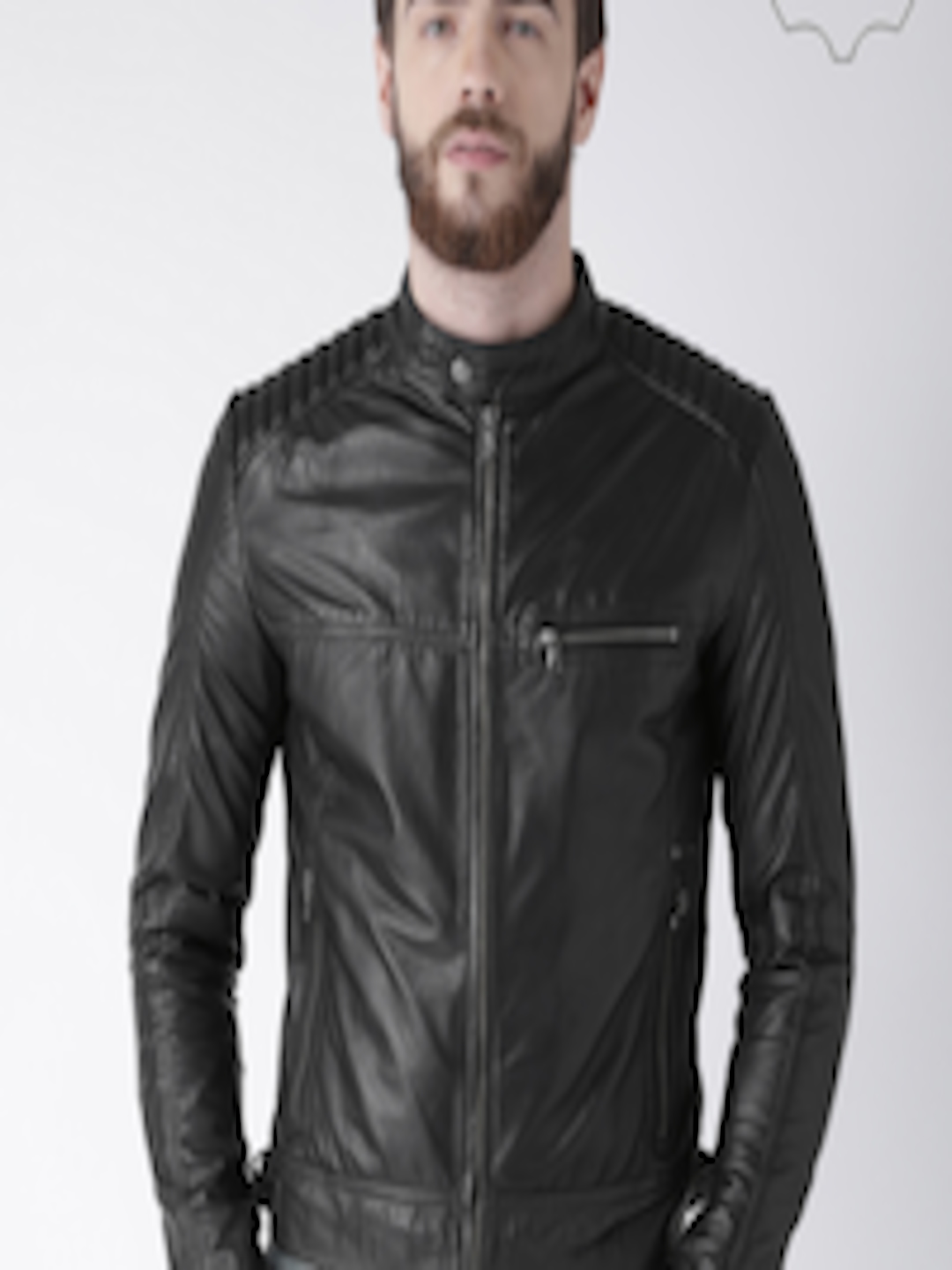 Buy BARESKIN Men Black Solid Leather Jacket - Jackets for Men 2374592 ...