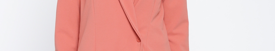 Buy Vero Moda Coral Pink Single Breasted Blazer - Blazers for Women ...