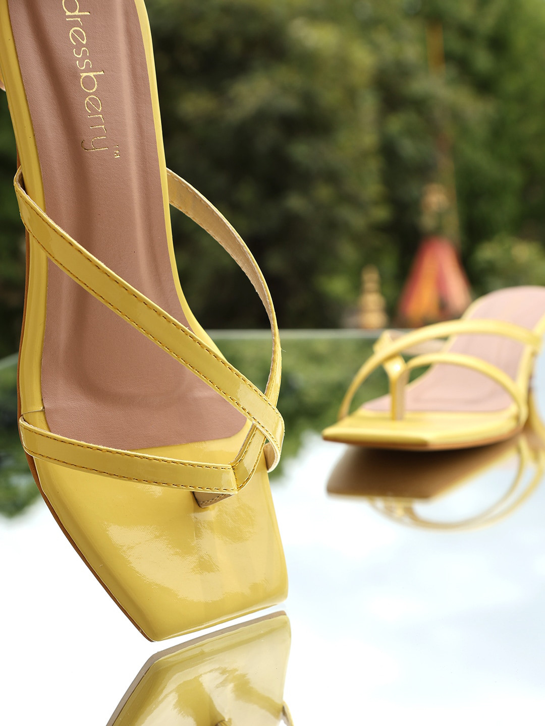 Buy DressBerry Yellow Kitten Heel Heels for Women 23748582 Myntra