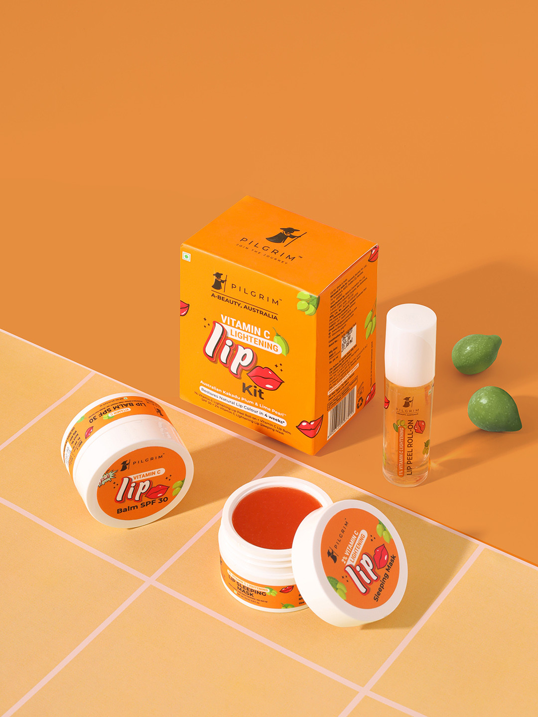 Buy Pilgrim Vitamin C Lip Lightening Kit With Kakadu Plum & Lime Pearl