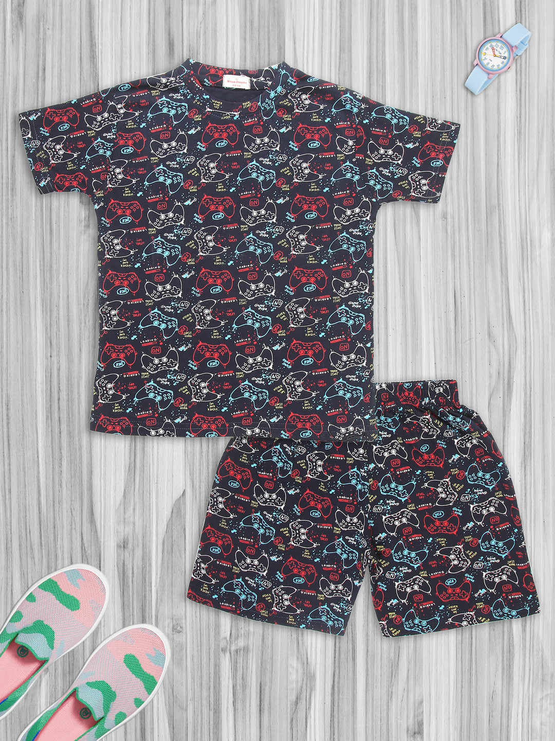 Boys Cartoon Printed Nightsuit Set
