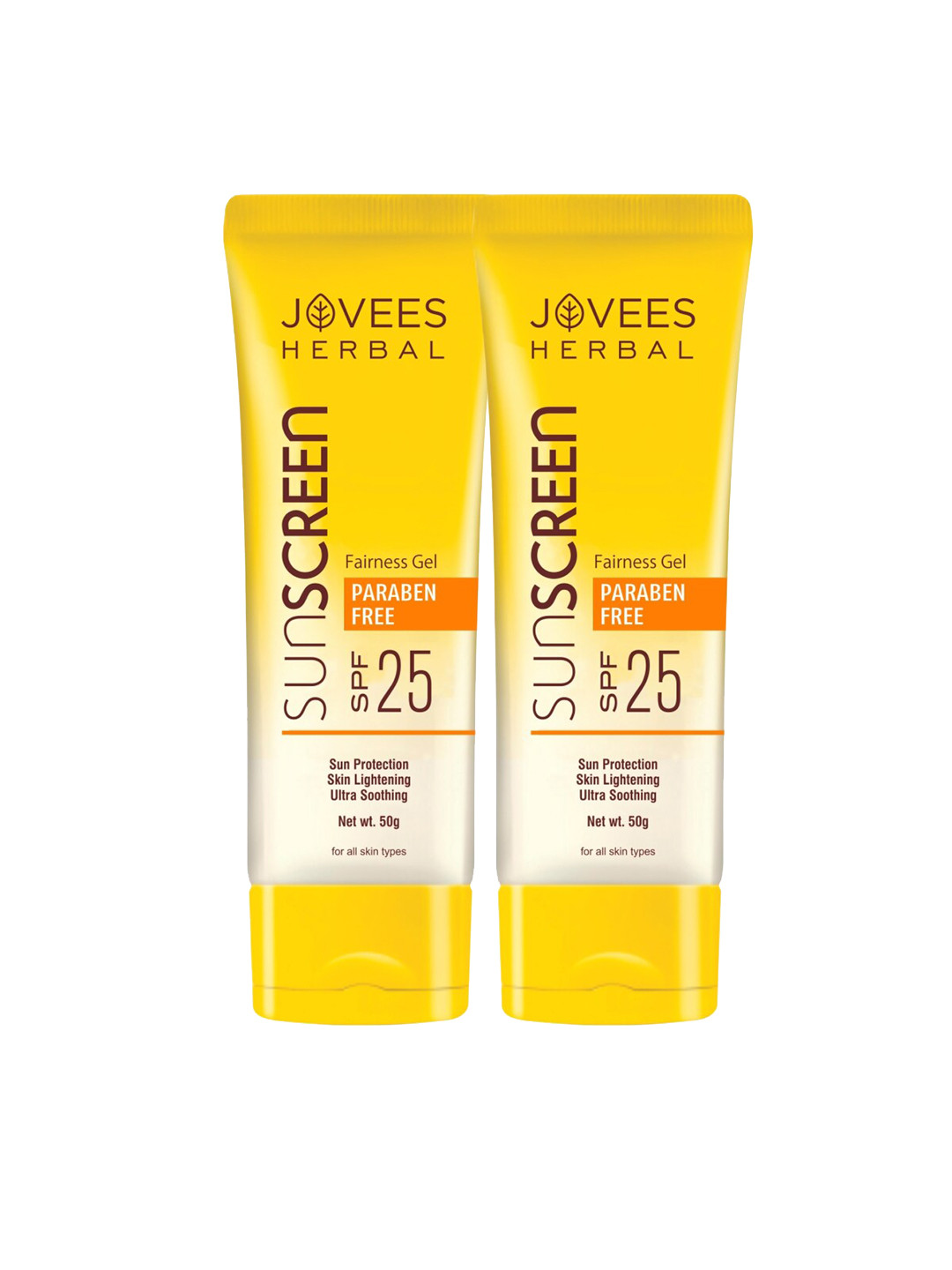 Buy Jovees Set Of 2 Sunscreen Fairness Gel SPF 25 Oily Sensitive & Dry Skin 50 G Face