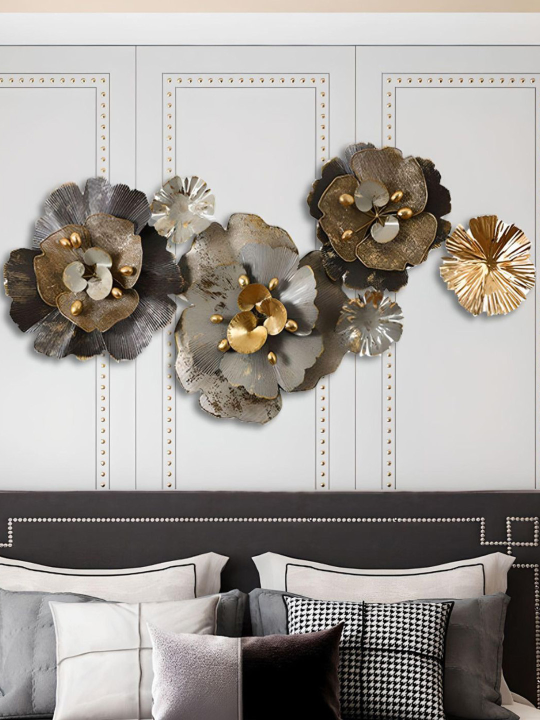 Buy The Art House Brown Metal Textured Flower Wall Art Wall Decor for