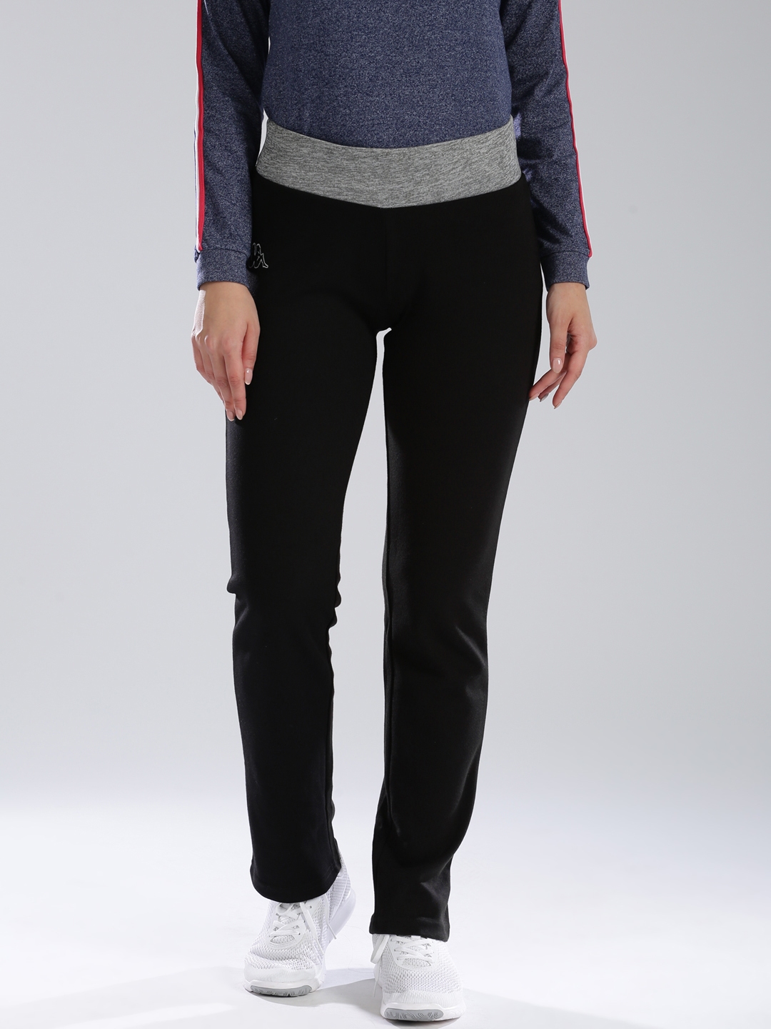 kappa black track pants