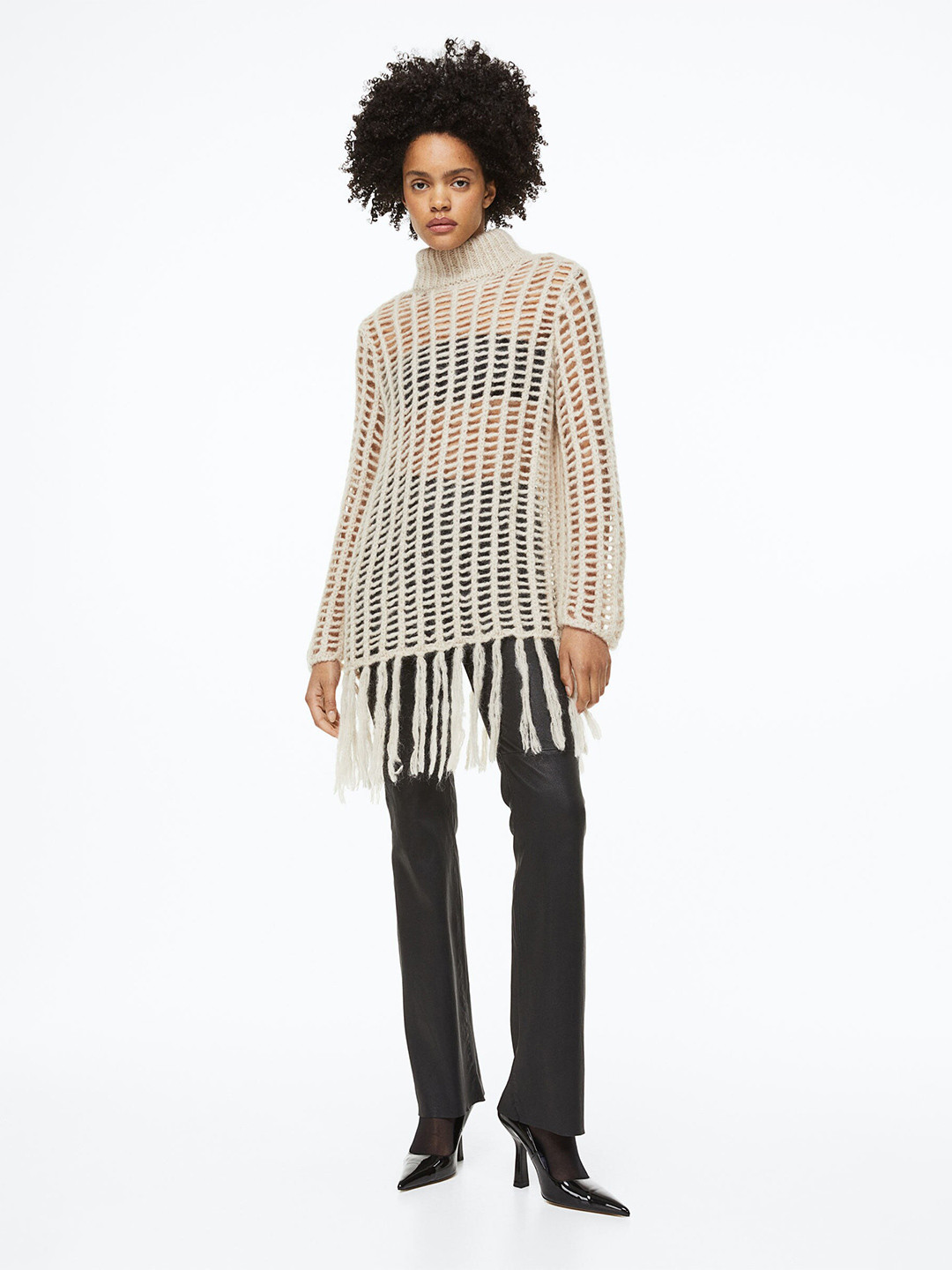 Buy H&M Oversized Fringe Trimmed Dress Dresses for Women 23771294