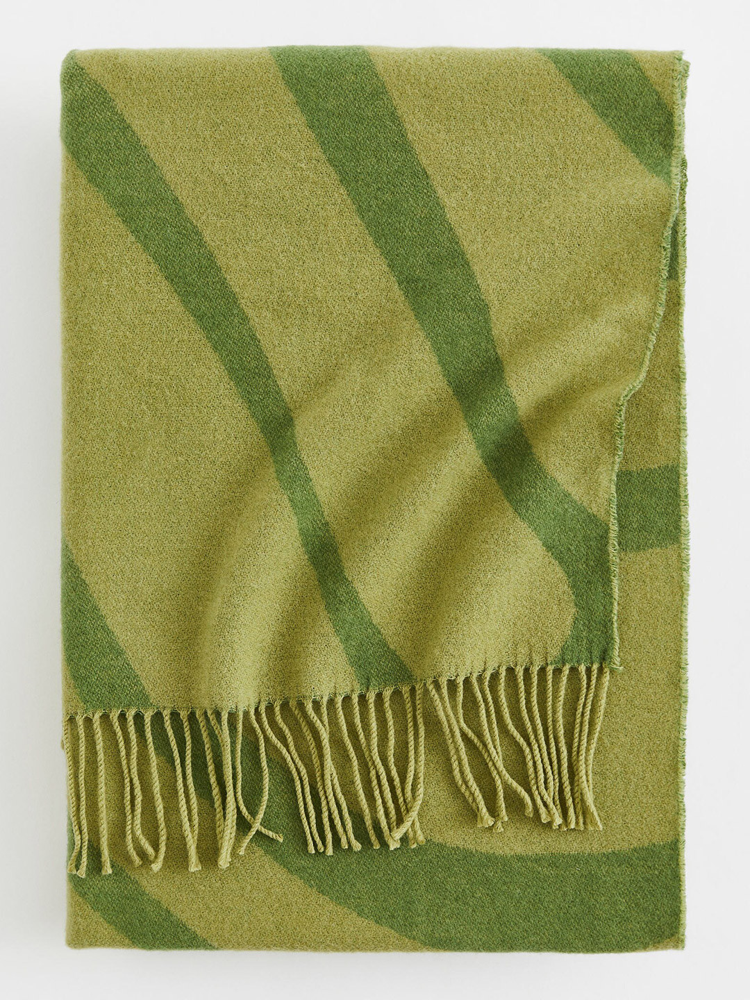 Buy H&M Green Wool Blend Blanket Blankets Quilts And Dohars for