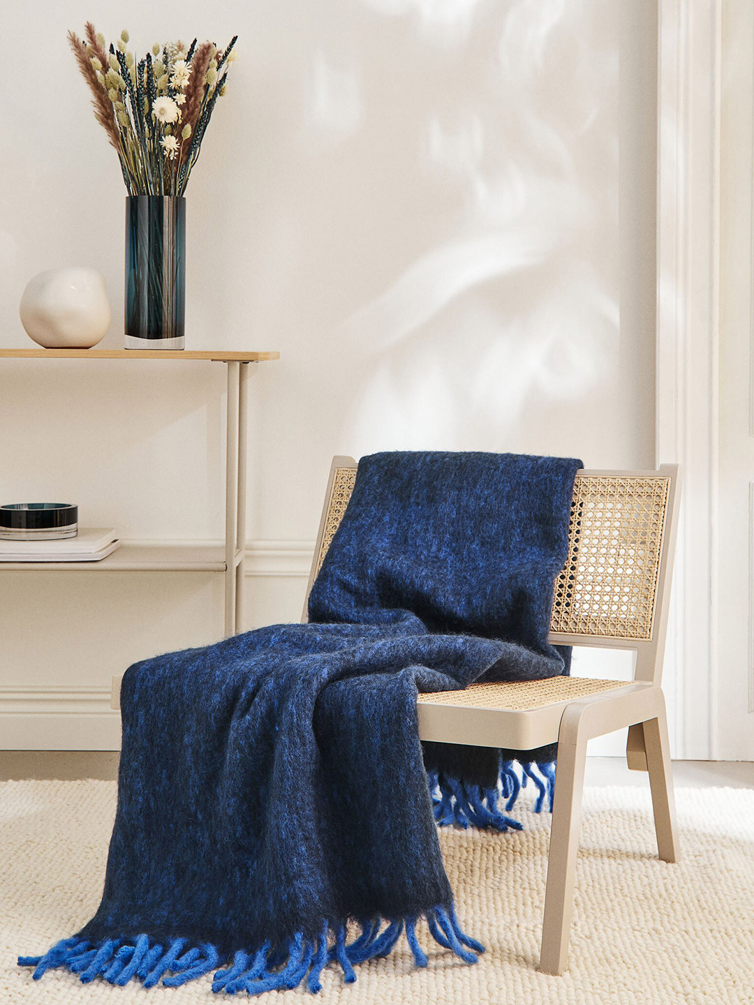 Buy H&M Blue Wool Blend Blanket Blankets Quilts And Dohars for Unisex