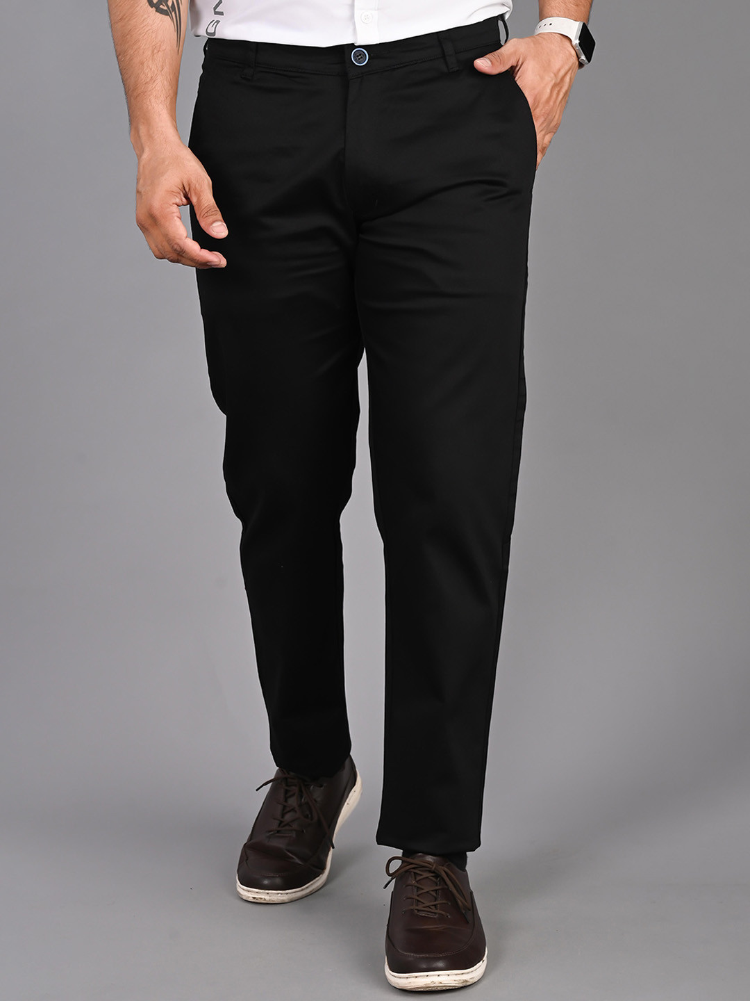 Buy FUBAR Men Slim Fit Easy Wash Chinos Trousers - Trousers for Men ...