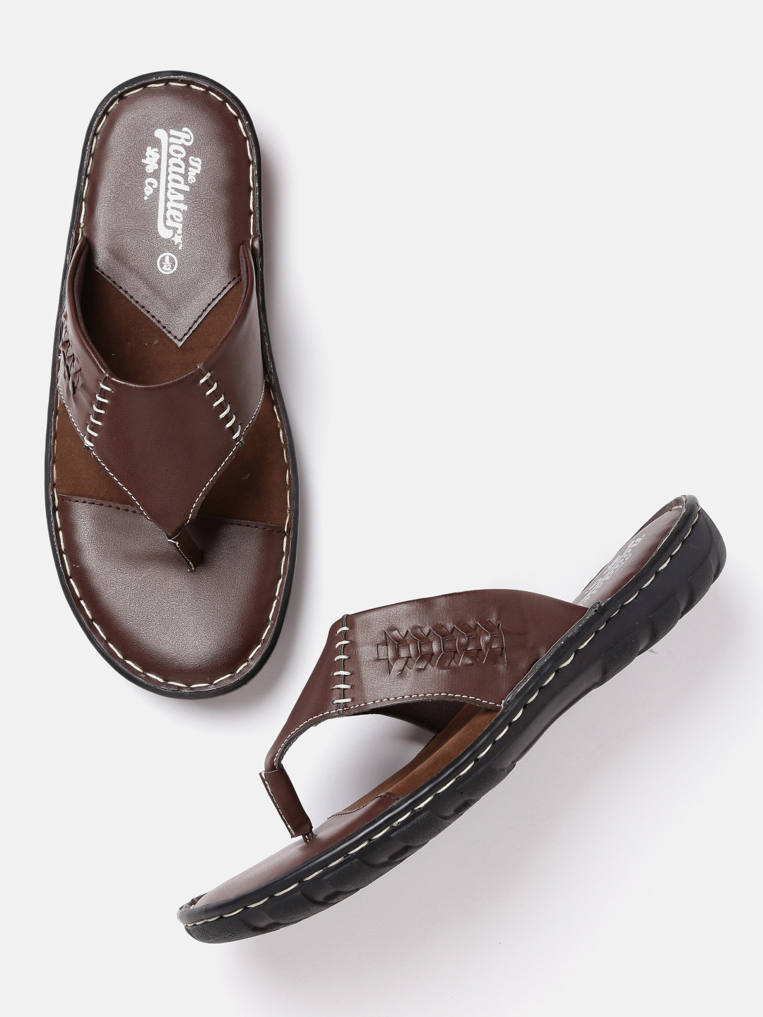 Buy Roadster Men Coffee Brown Comfort Sandals - Sandals for Men 2378455 | Myntra