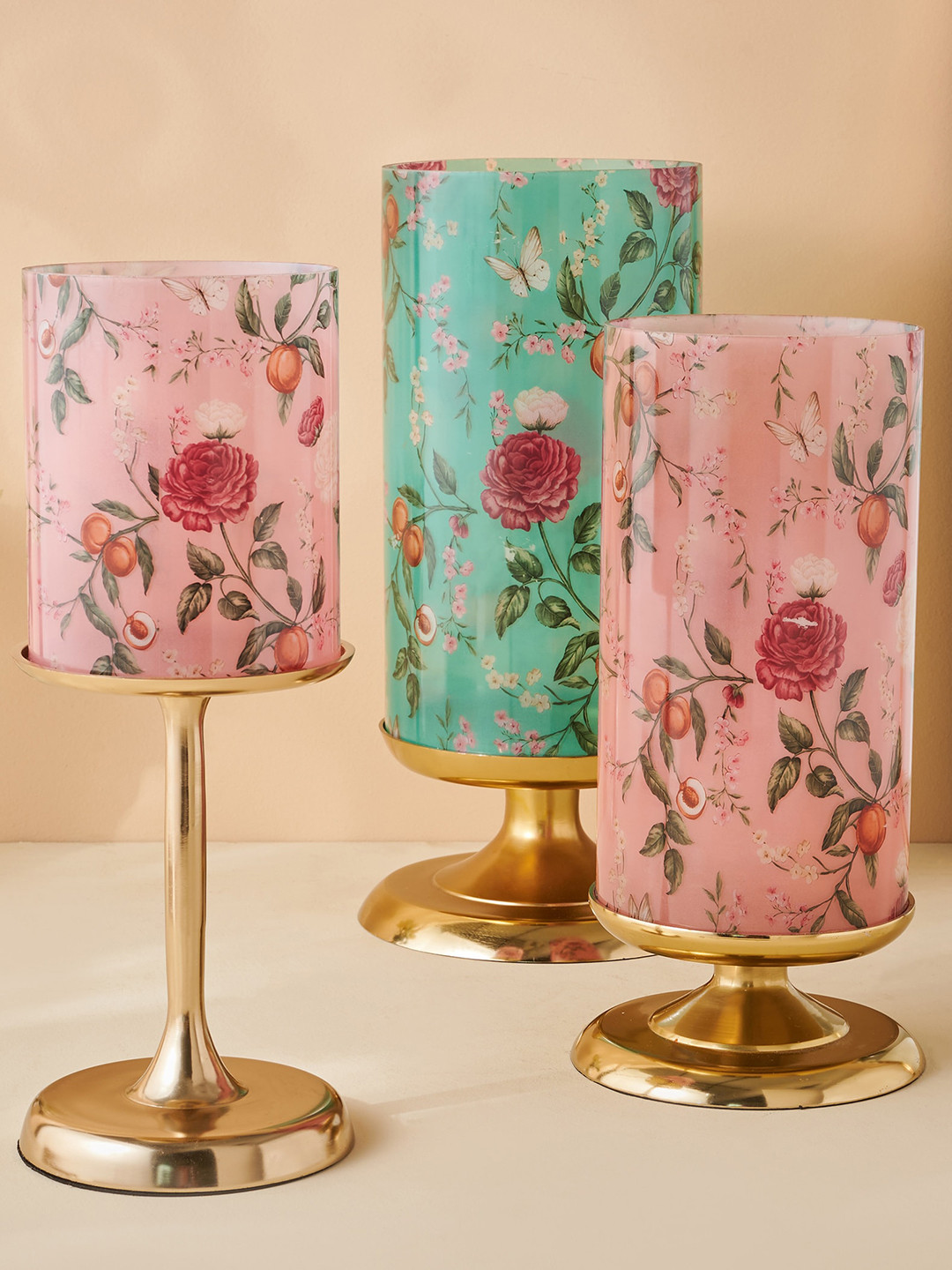 Buy Home Centre Hoovu Blue Floral Printed Decal Vases Vases for