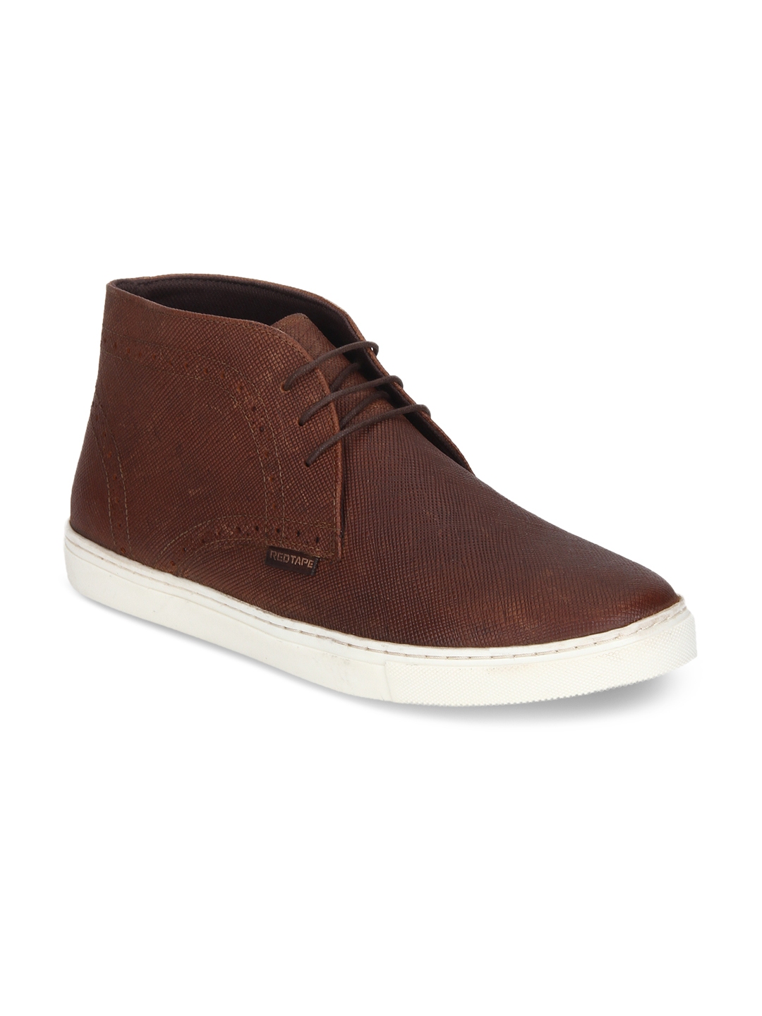 red tape mid top flat boots
