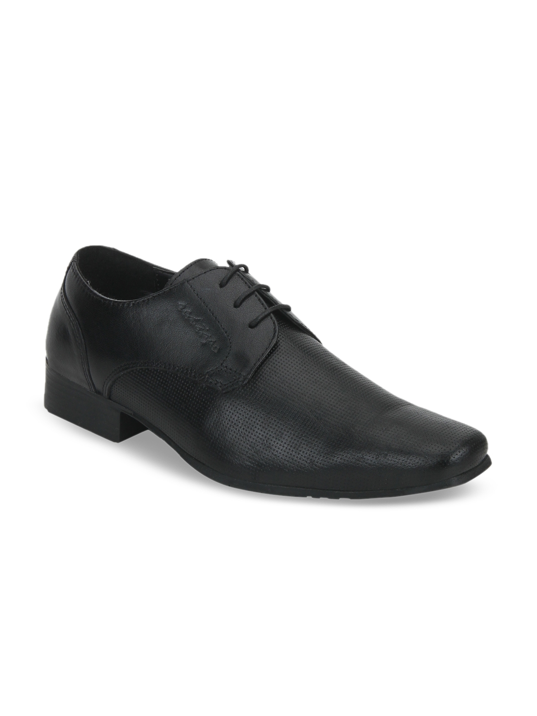red tape men's black formal shoes