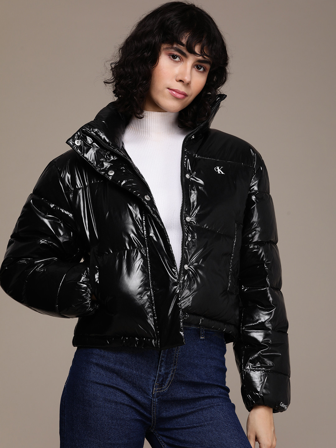 Buy Calvin Klein Jeans Puffer Jacket Jackets for Women 23823120 Myntra