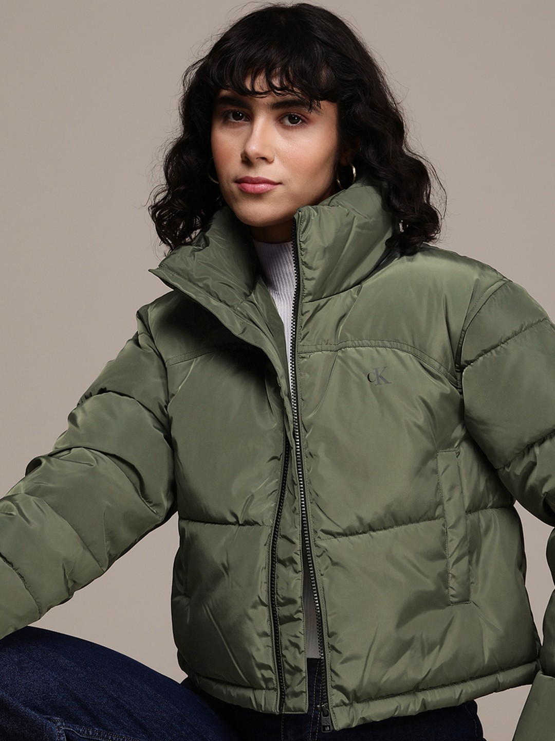 Buy Calvin Klein Jeans Puffer Jacket - Jackets for Women 23823220 | Myntra