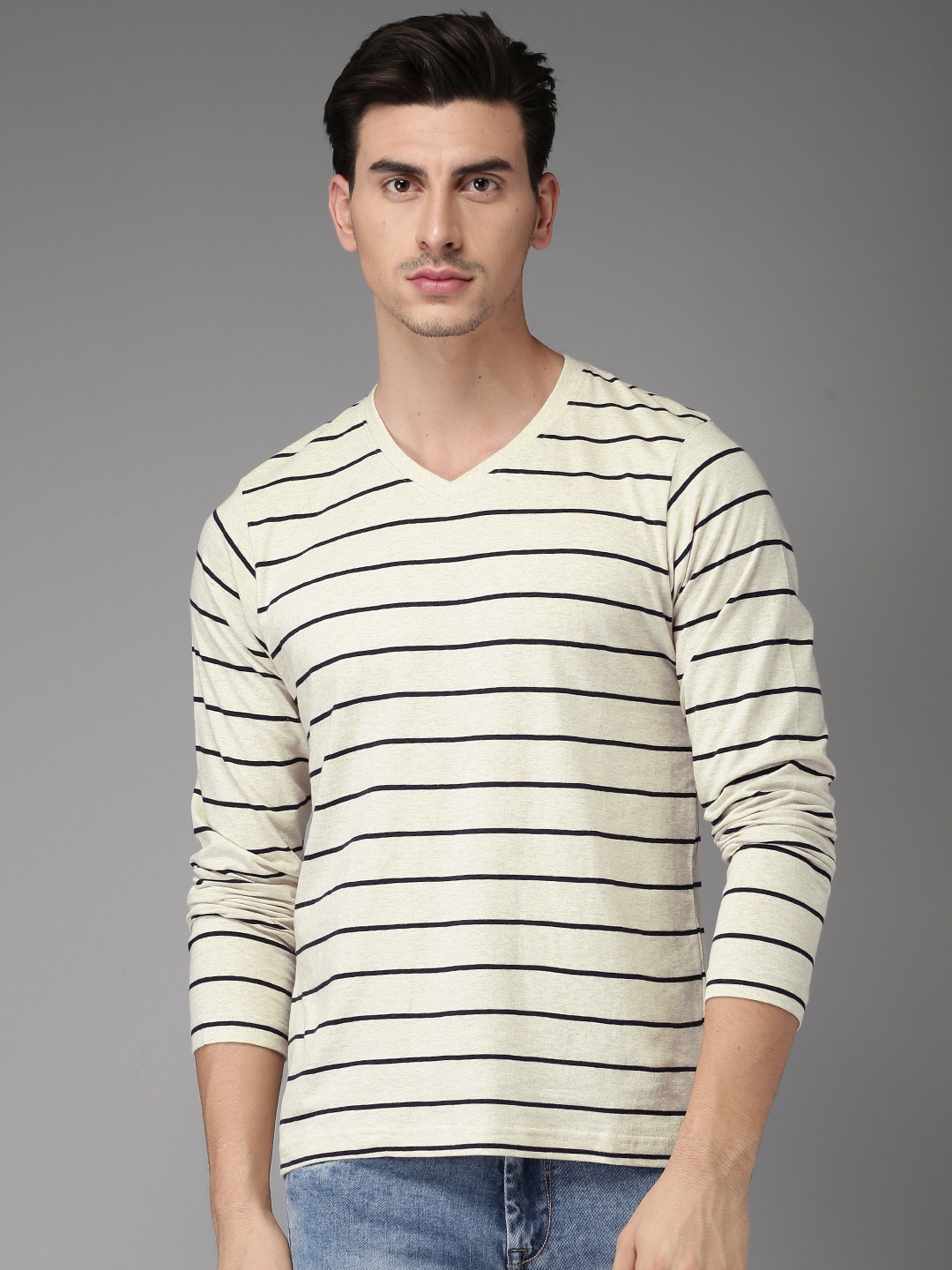 v neck tops myntra