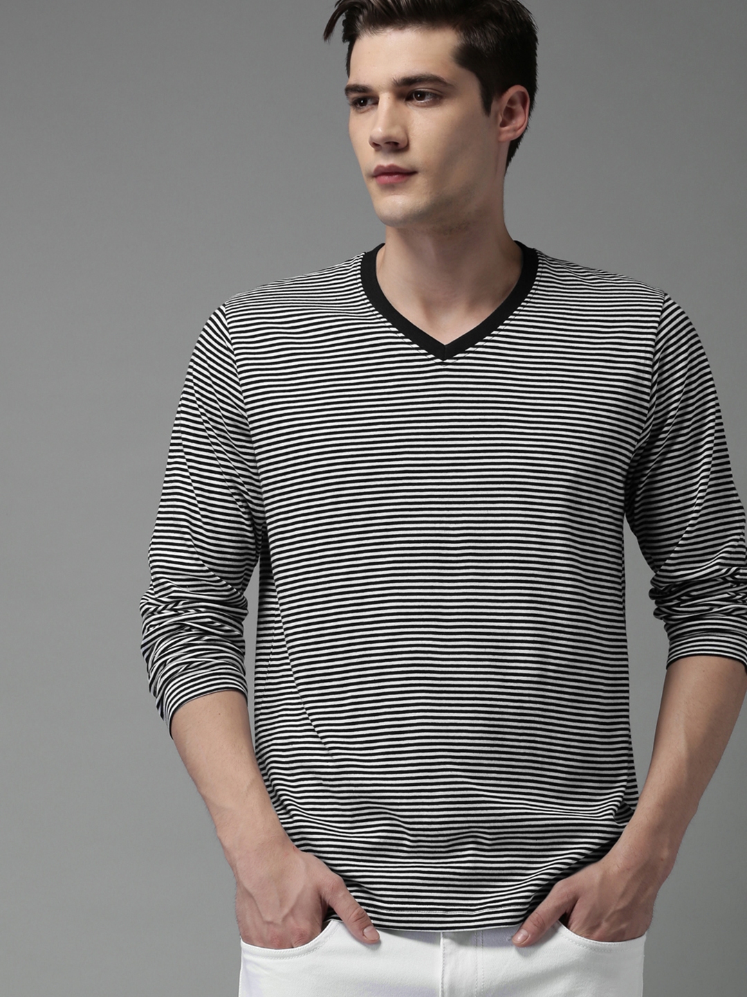 v neck tops myntra