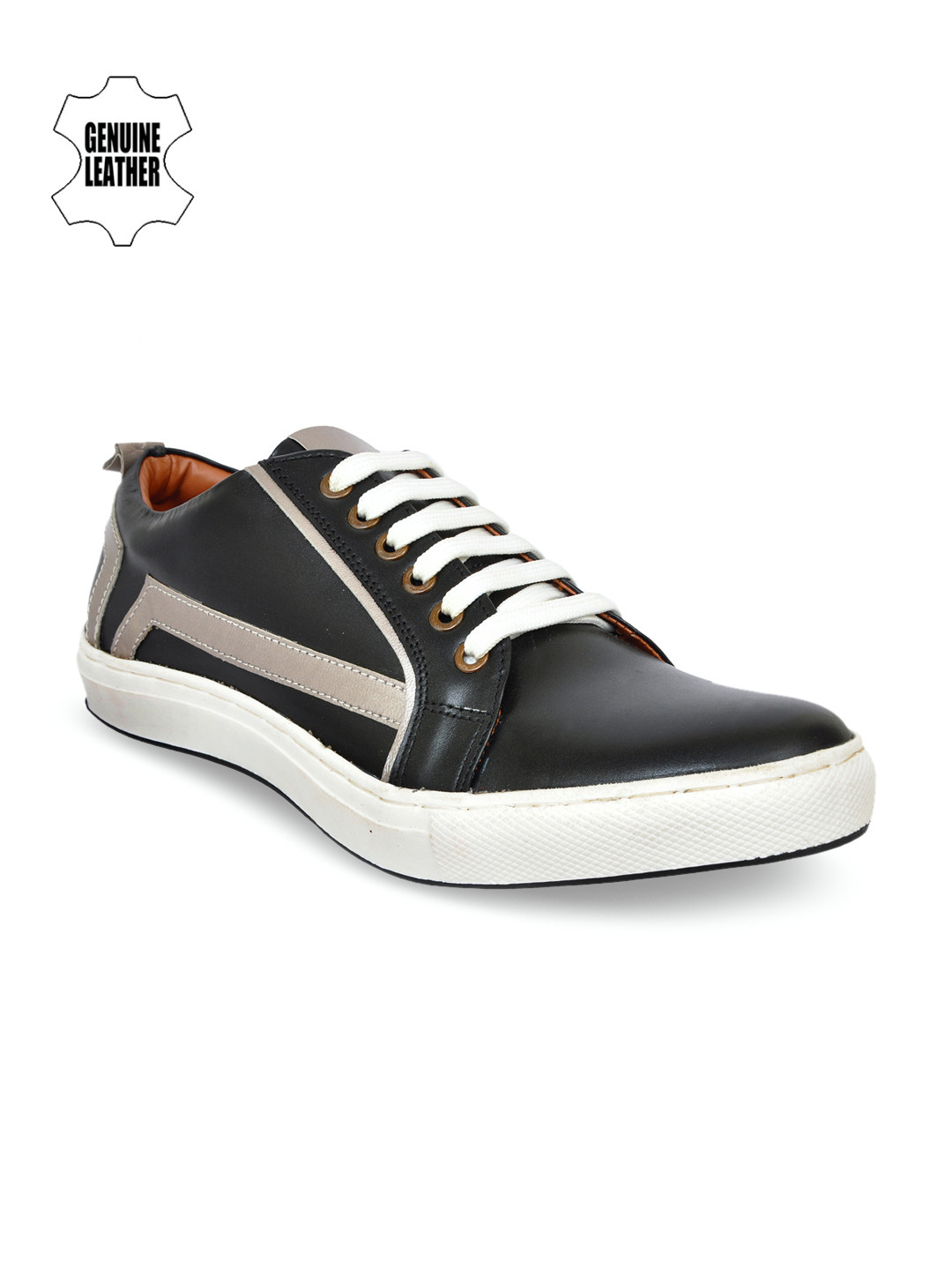 Buy Allen Cooper Men Black Leather Sneakers Casual Shoes for Men