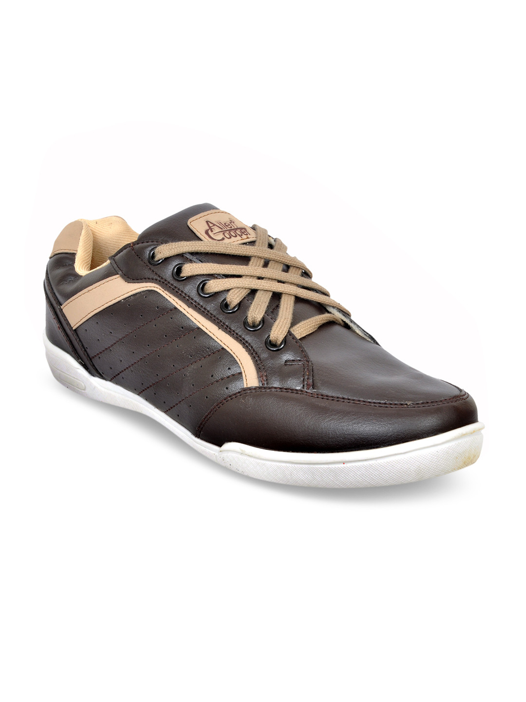 Buy Allen Cooper Men Brown & Beige Running Shoes Sports Shoes for Men