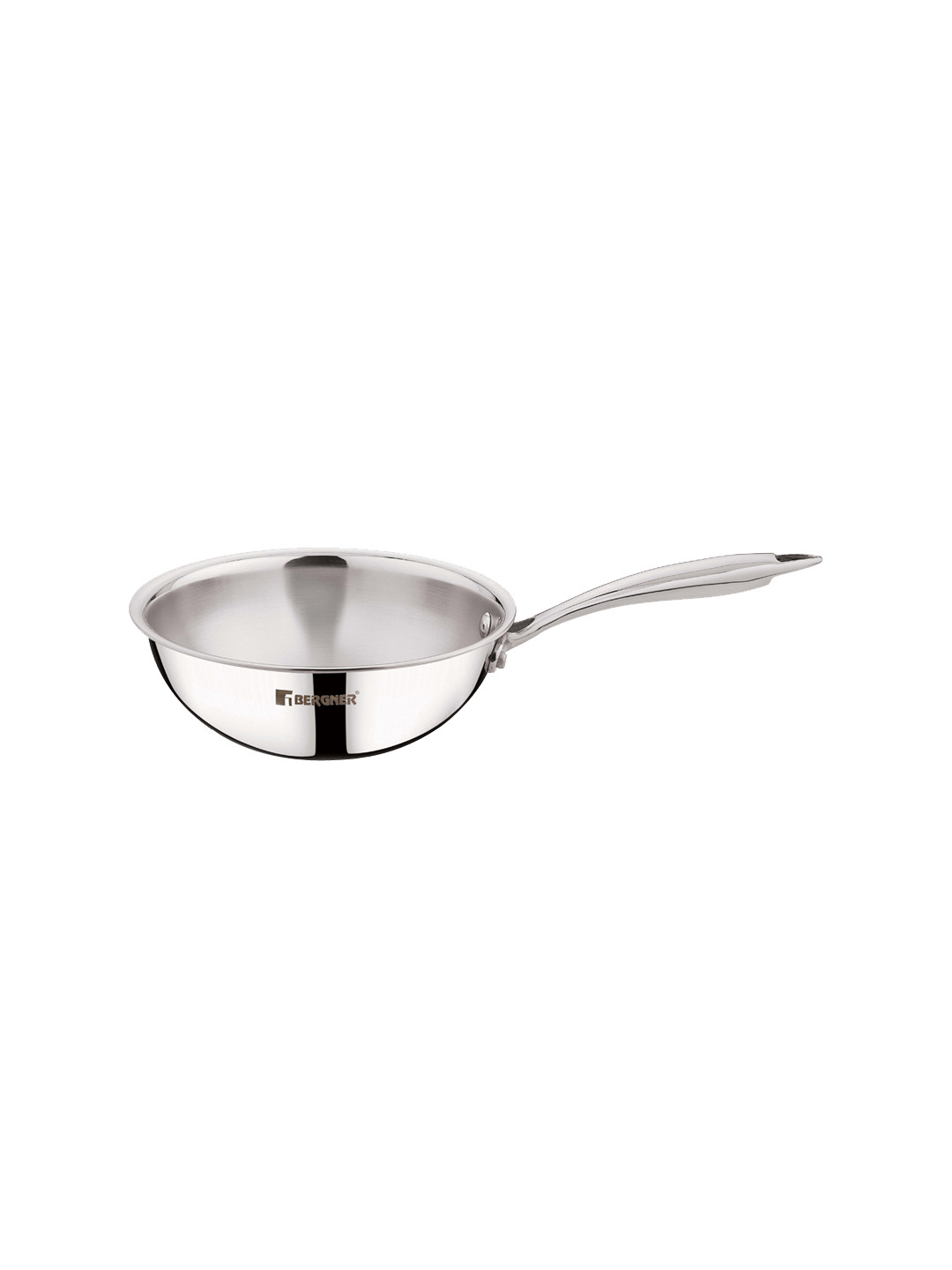 Buy BERGNER Argent TriPly Stainless Steel Induction Base Kadhai 1.3 L Kadhai And Wok for