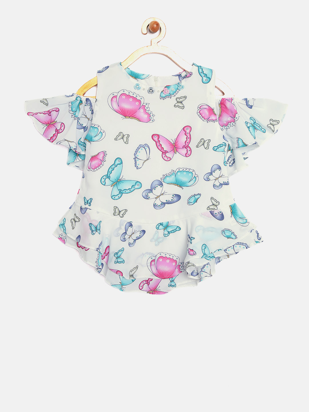 Glittery Butterfly Print Top - Just $7