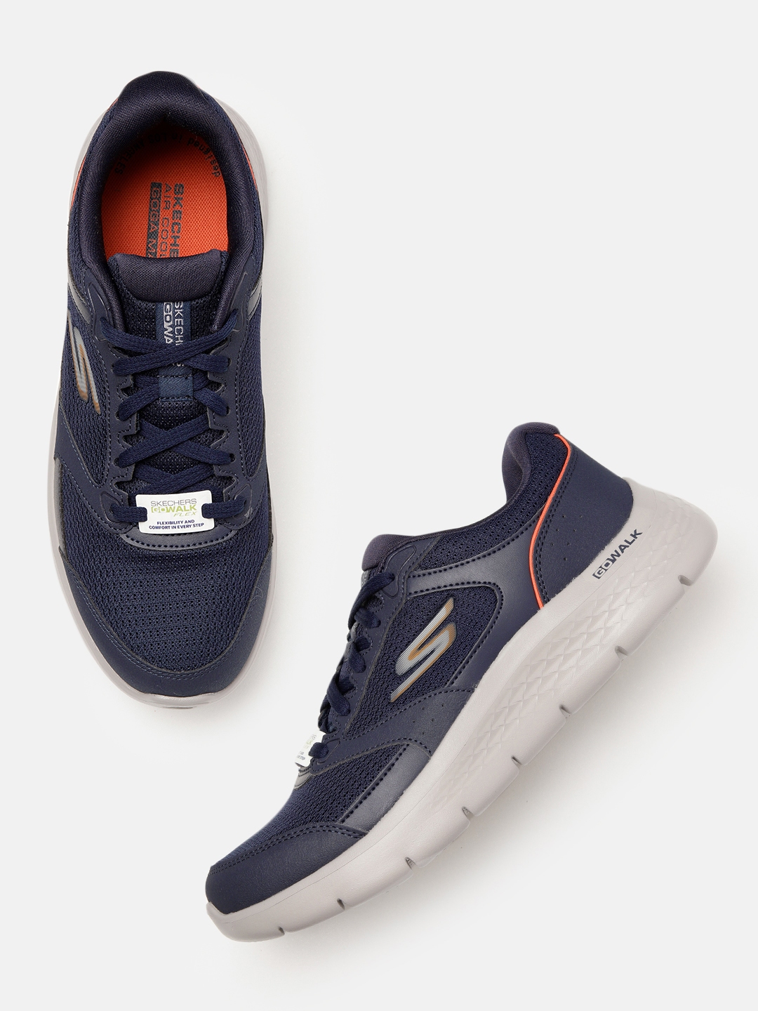 Buy Skechers Men Navy Blue Go Walk Flex Walking Shoes - Sports Shoes ...