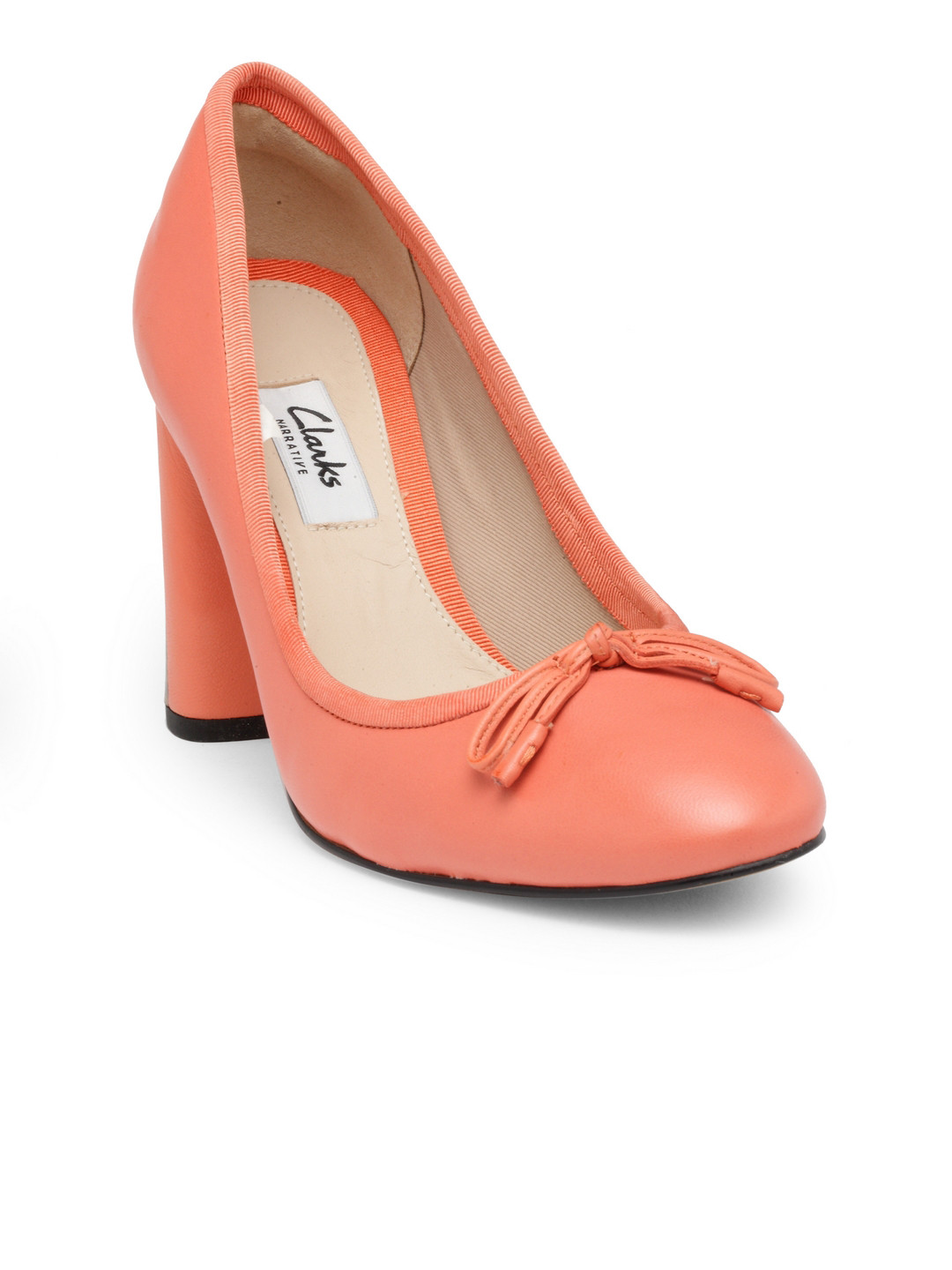 Buy Clarks Women Coral Pink Leather Pumps Heels for Women 2386823 Myntra