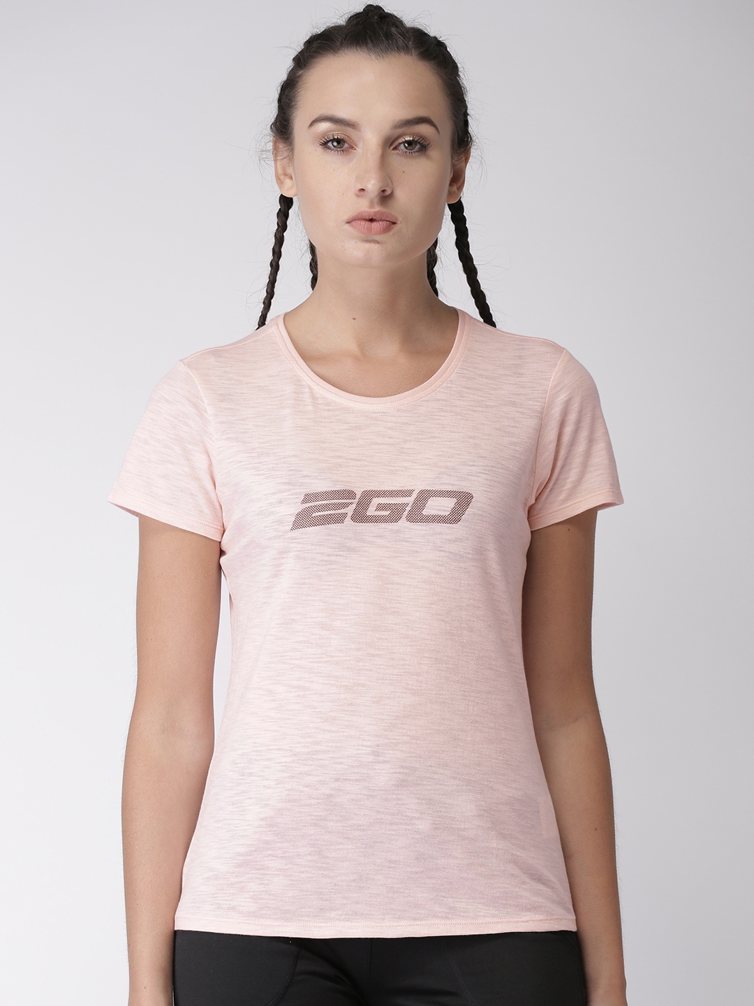 Buy 2GO Women Pink Printed Active Wear T Shirt Tshirts for Women