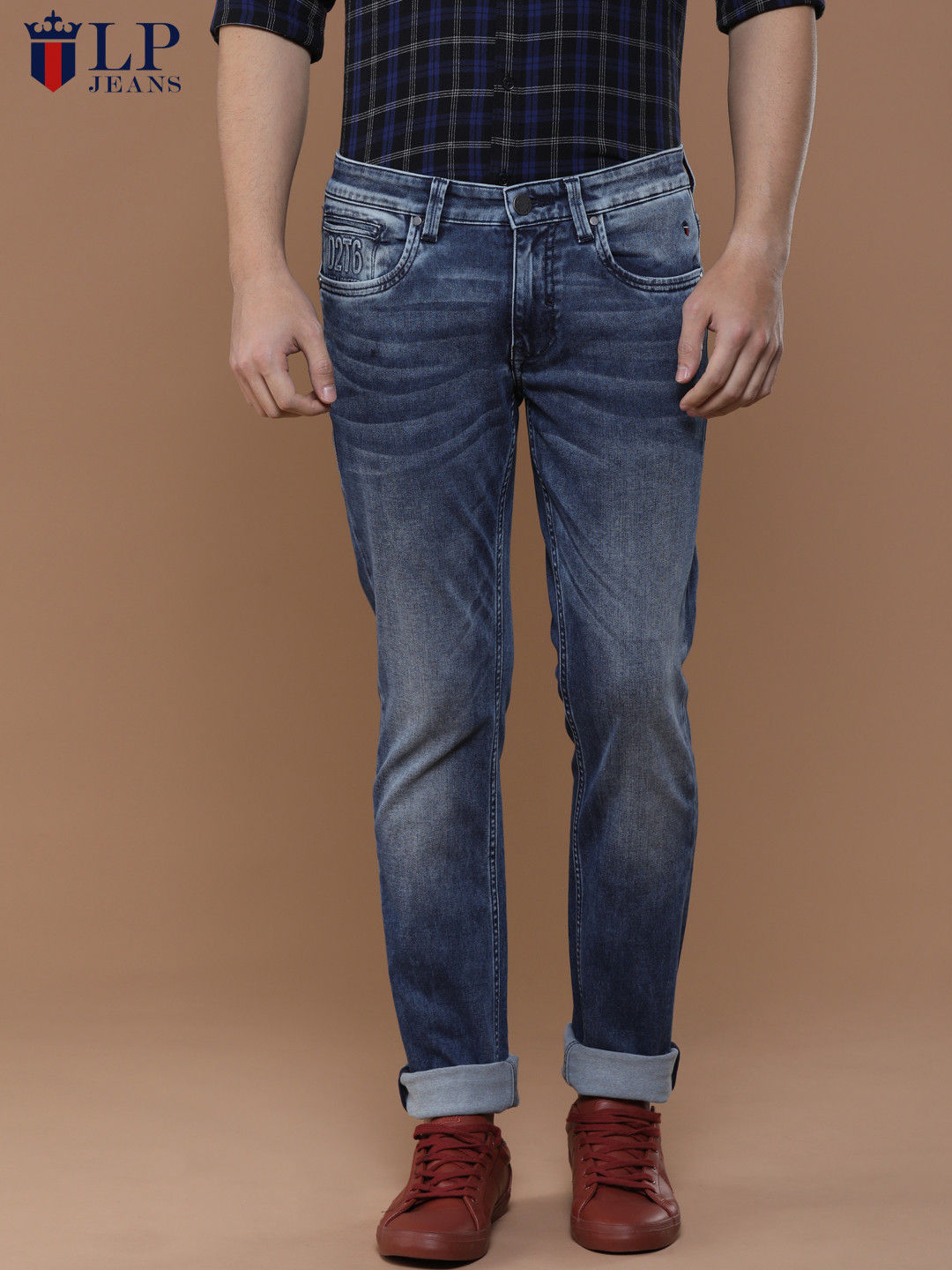 Buy Louis Philippe Jeans Men Blue Slim Fit Low Rise Clean Look