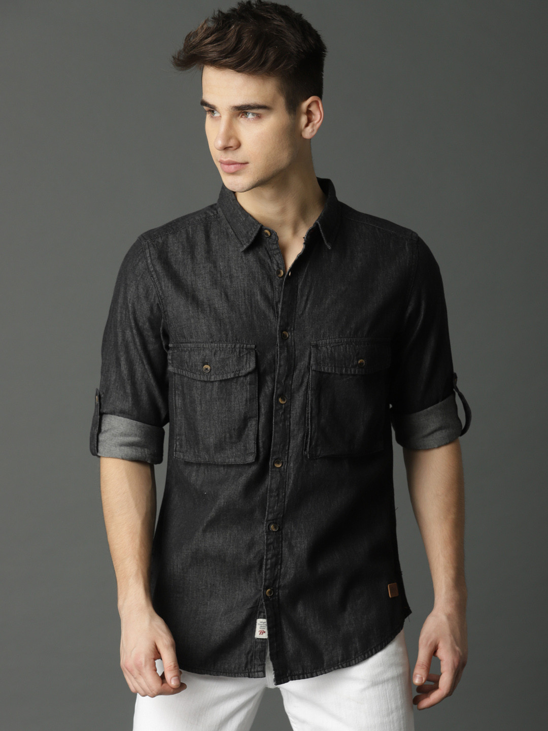 DENIM SHIRT (BLACK)
