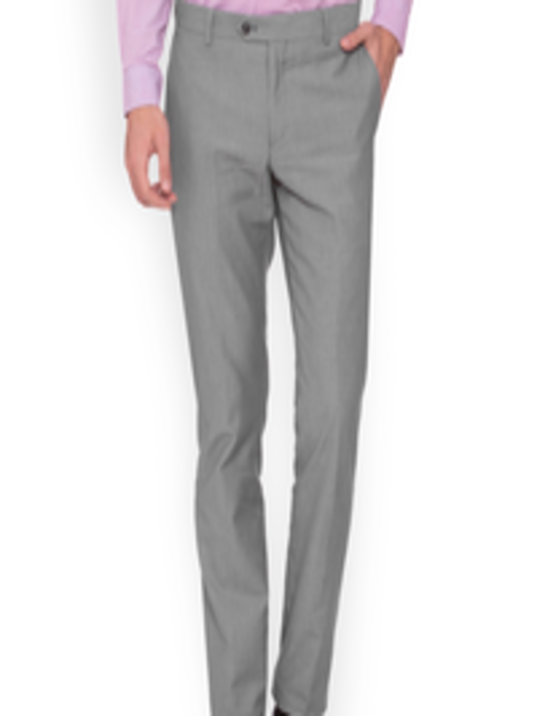 Buy SUITLTD Men Grey Slim Fit Formal Trousers - Trousers for Men ...