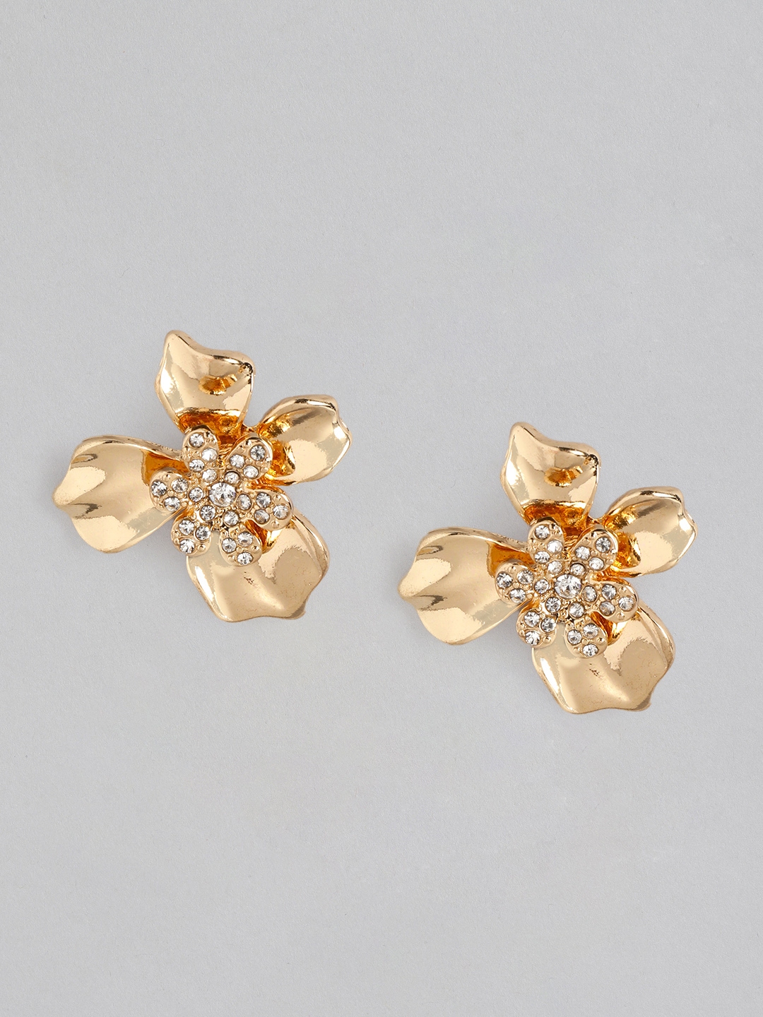 Buy Forever New Gold Plated Floral Studs Earrings - Earrings for Women ...