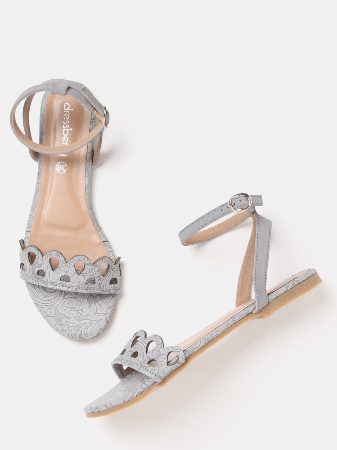 open toe flats myntra