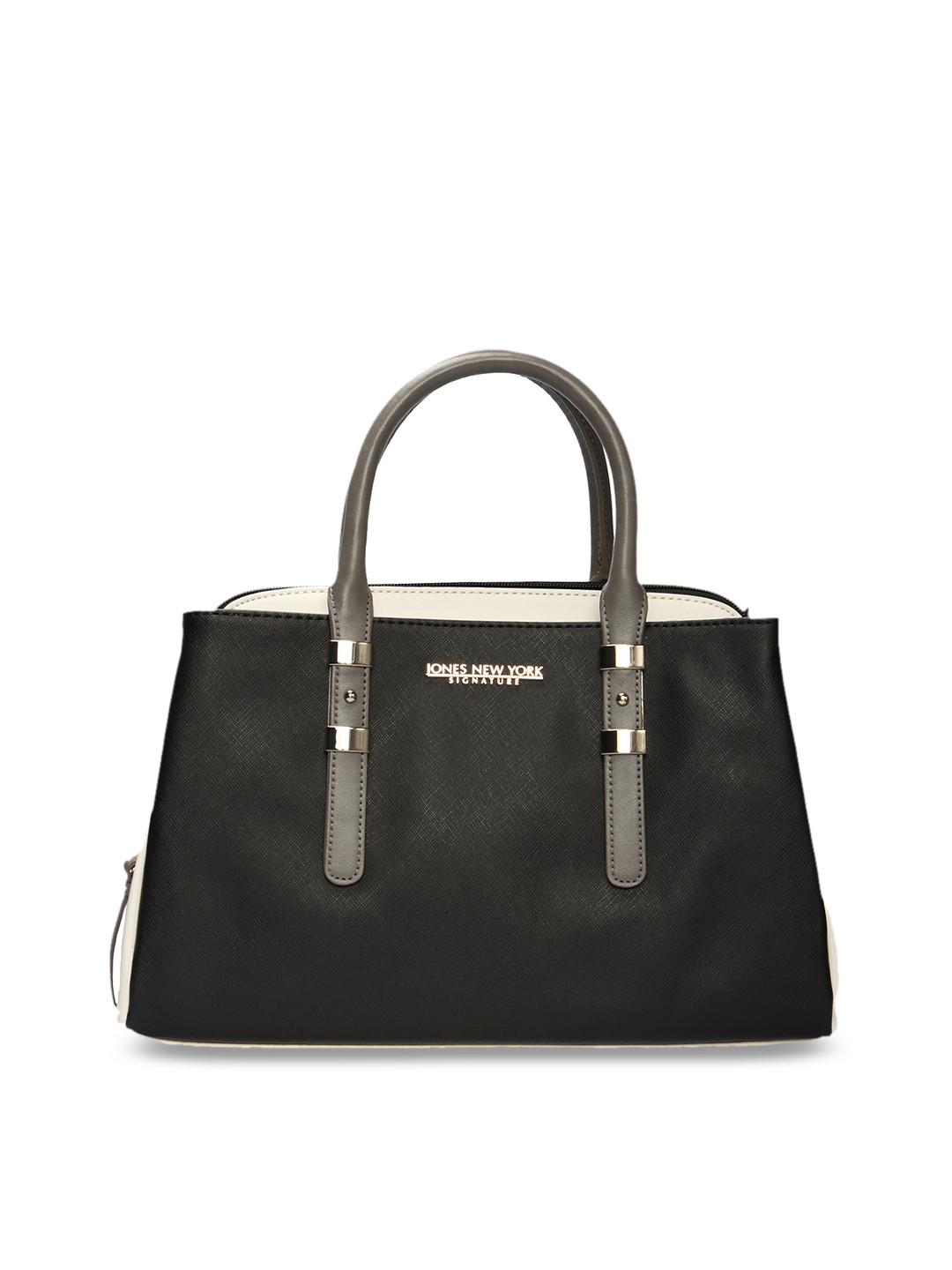 Buy Jones New York Black & White Solid Handheld Bag Handbags for