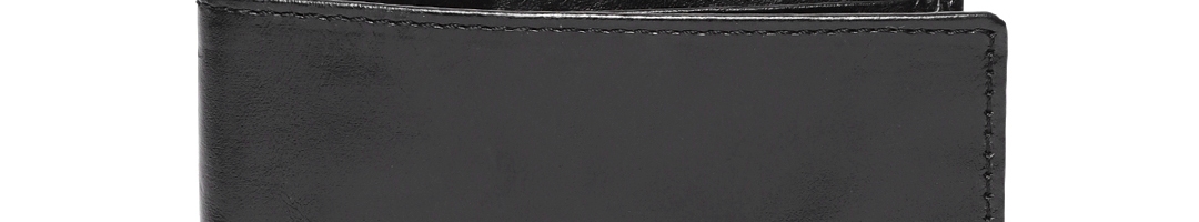Buy Louis Philippe Men Black Leather Solid Two Fold Wallet - Wallets for Men 2388495 | Myntra