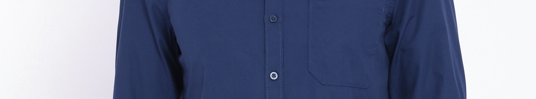Buy Lee Men Navy Blue Slim Fit Solid Casual Shirt - Shirts for Men ...