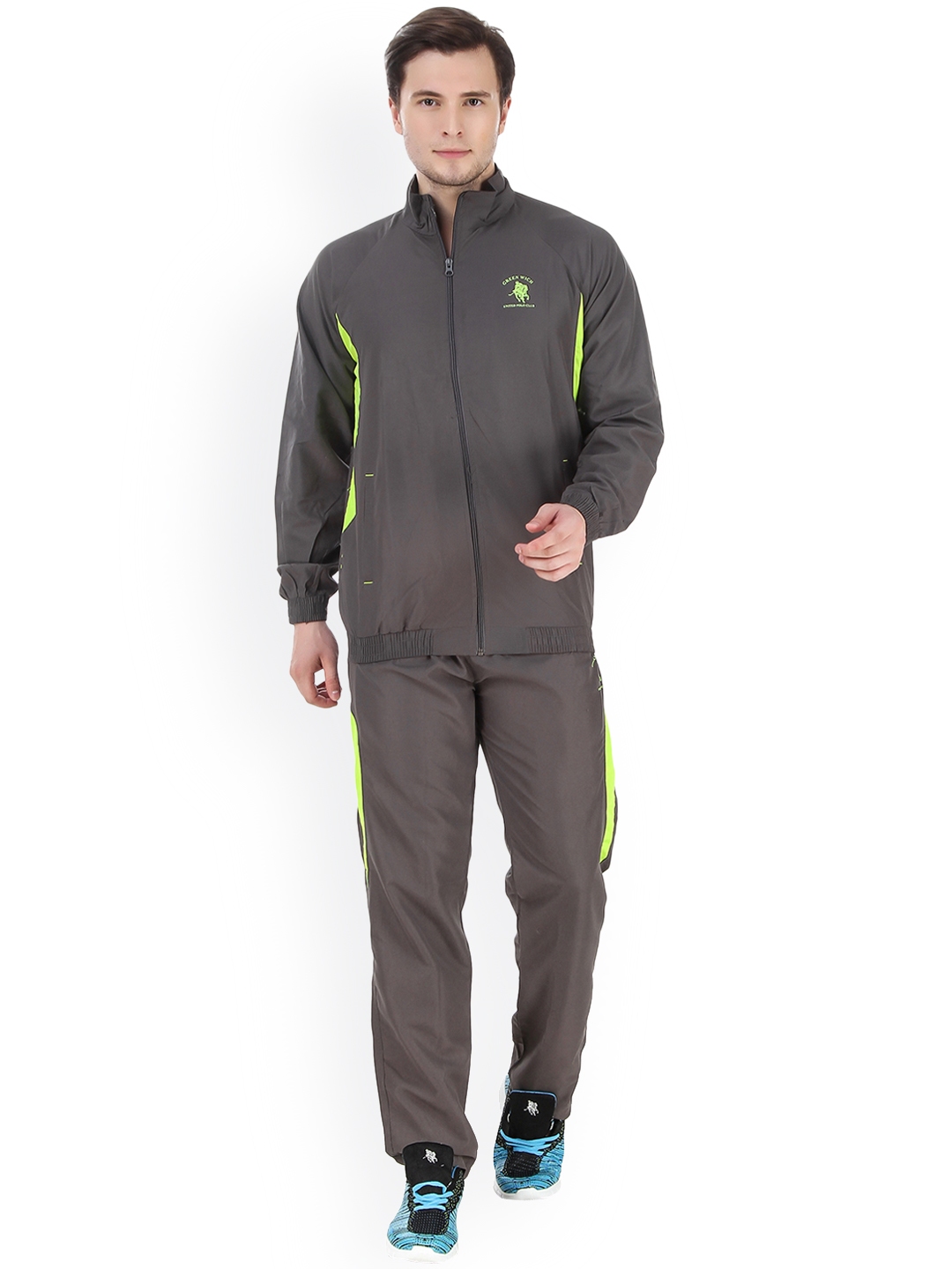 Buy Greenwich United Polo Club Men Grey Tracksuit - Tracksuits for Men ...