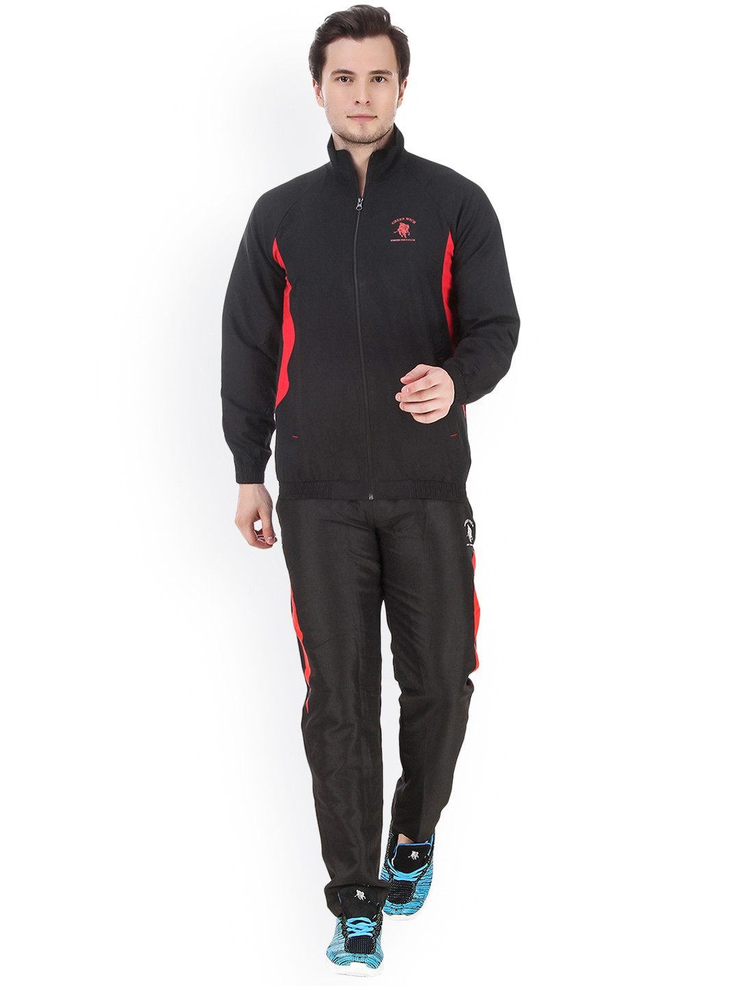 Buy Greenwich United Polo Club Men Black Tracksuit Tracksuits for Men