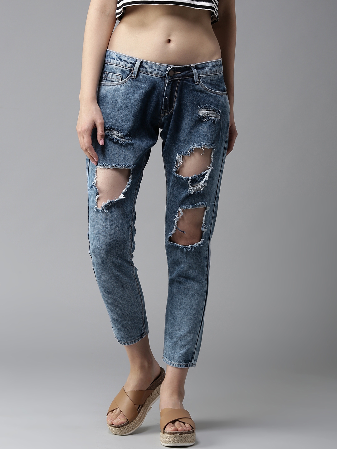 highly distressed jeans womens
